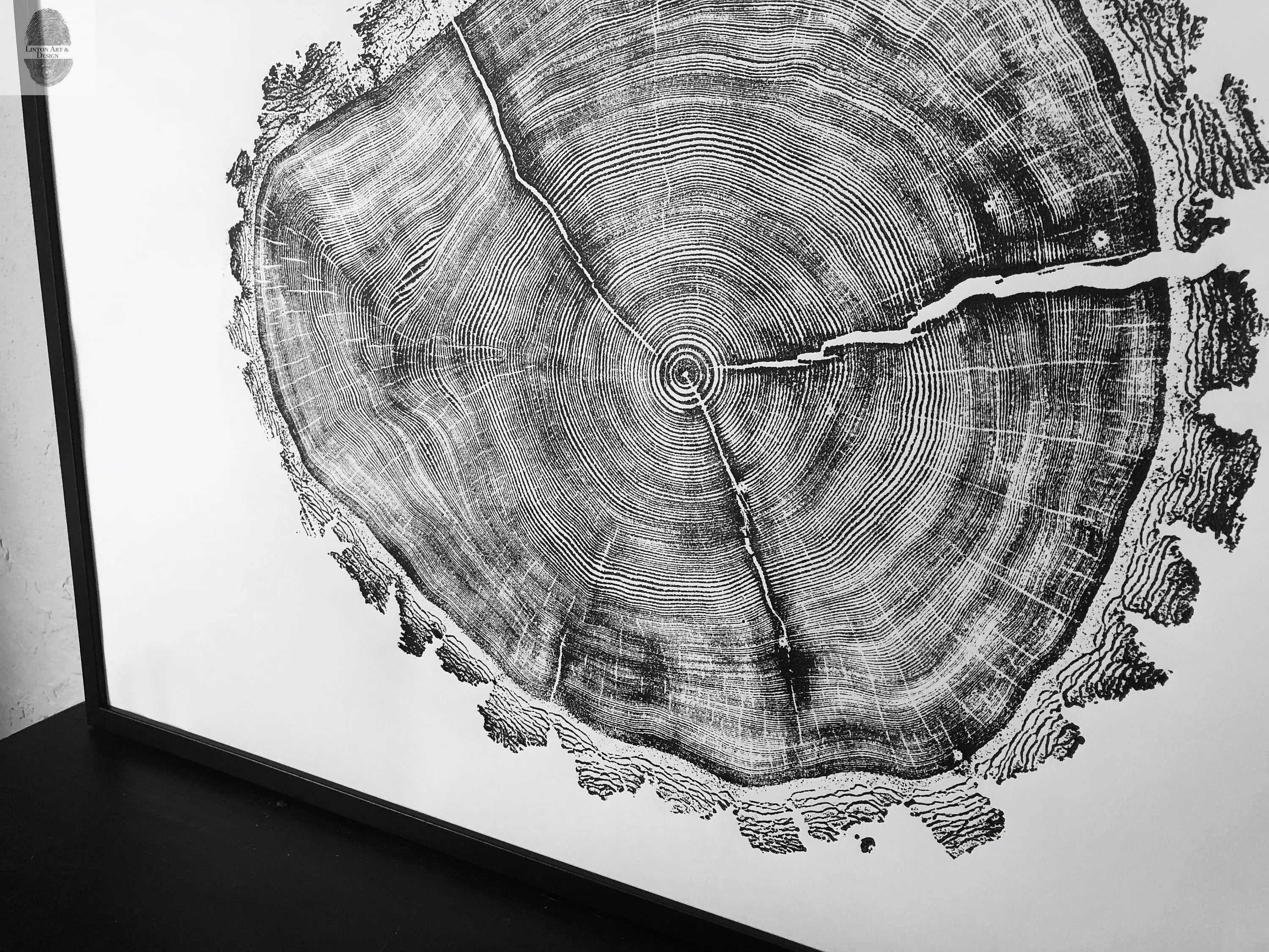Utah Art, Tree Ring Print, Ski Art, Lumber, Shabby Tree, Wood Slice Wall Art, Natural Wood Slices