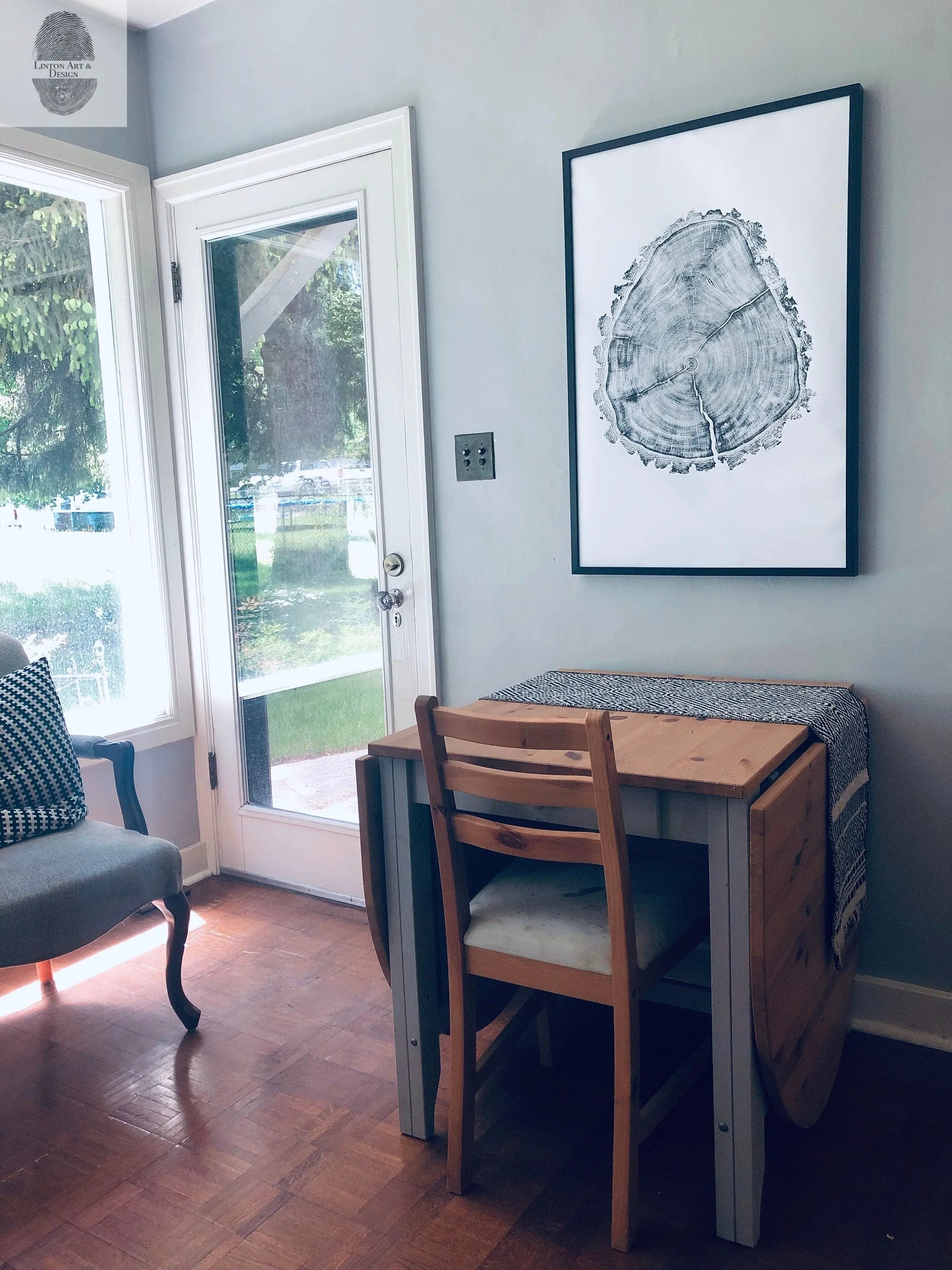 Utah Art, Tree Ring Print, Ski Art, Lumber, Shabby Tree, Wood Slice Wall Art, Natural Wood Slices