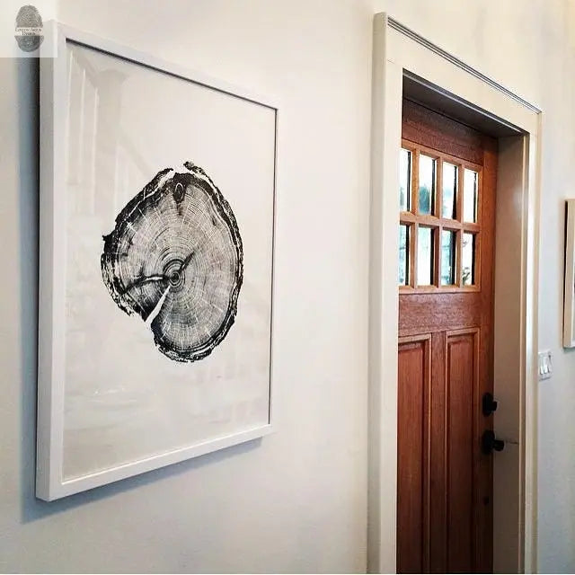 Utah Art, Tree Ring Print, Woodcut print, Woodworker, Ski Art, Snowbird, Wood Slice wall art - 18x24 print