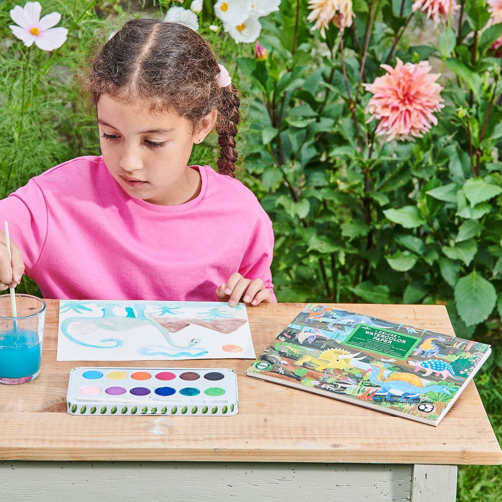 This high-quality, Italian watercolor paper is the perfect compliant to our Watercolor Sets. This extra thick and absorbent paper makes painting with watercolors easy. Glue bound for easy removal of pages. It's time to paint your masterpiece! 