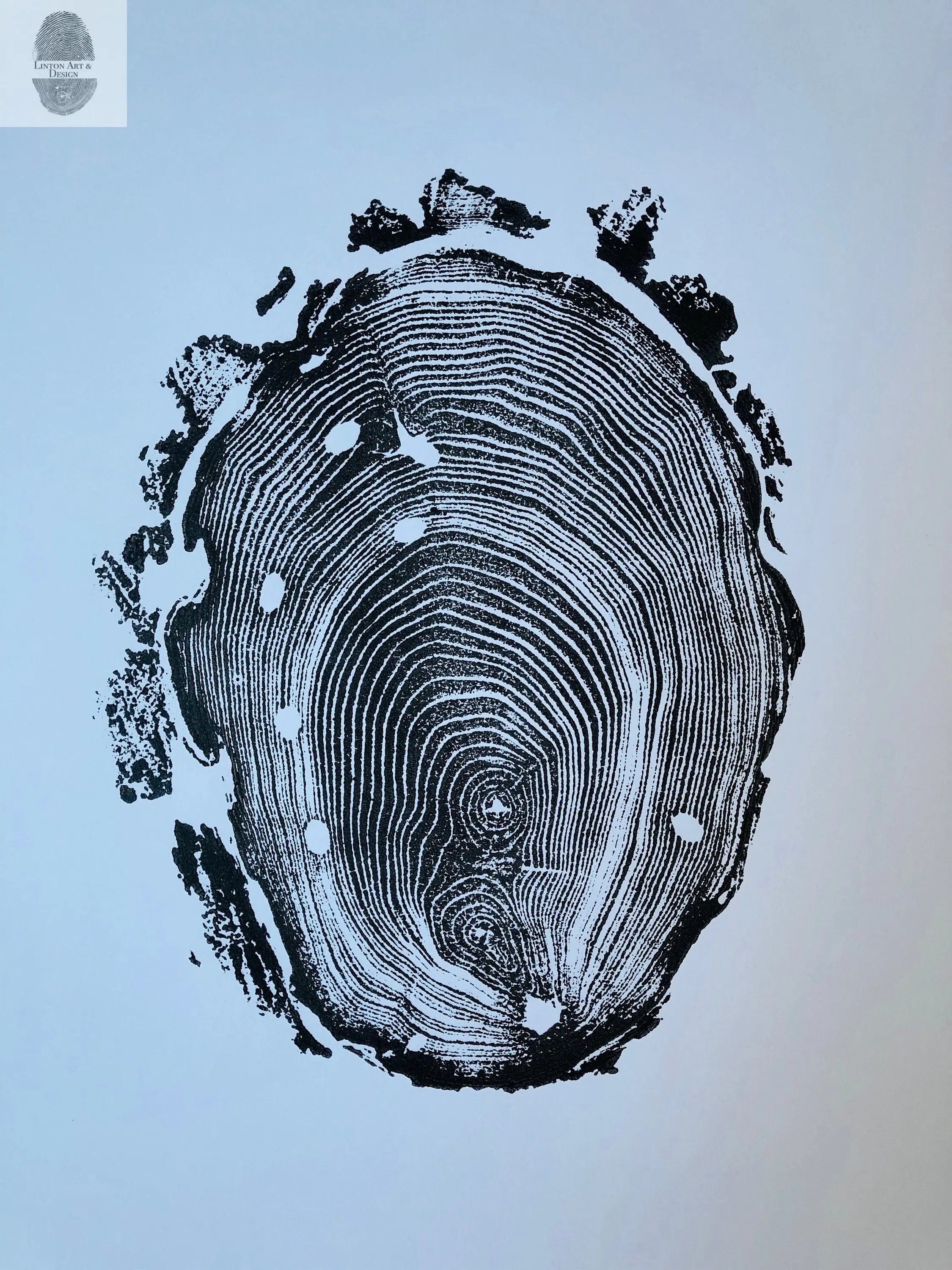 Walden Pond Print, Massachusetts Tree Ring Print - 18x24 print - Signed Original