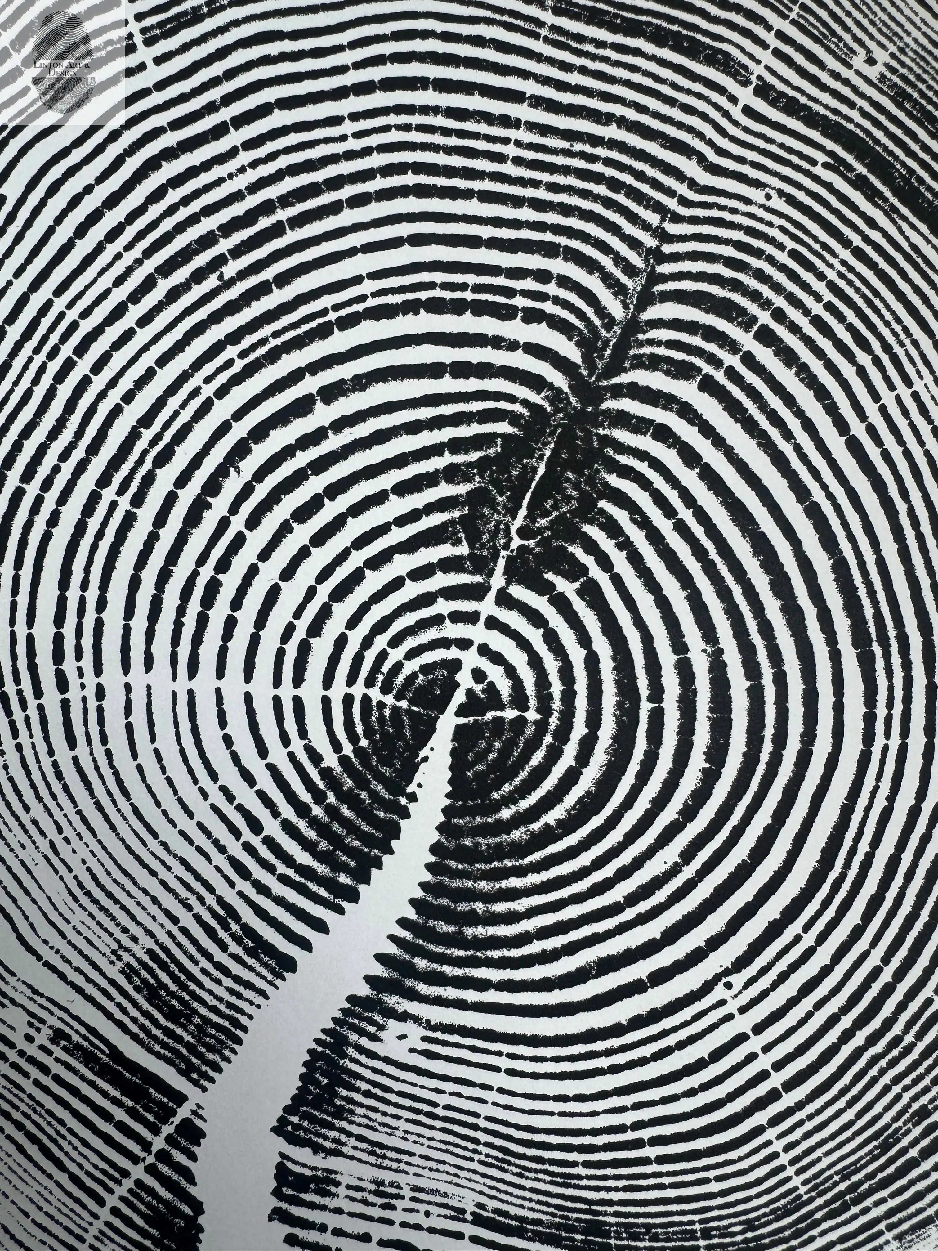 White Pine Tree Ring Impression – Taylor County, WI – 18x24 Signed Artwork