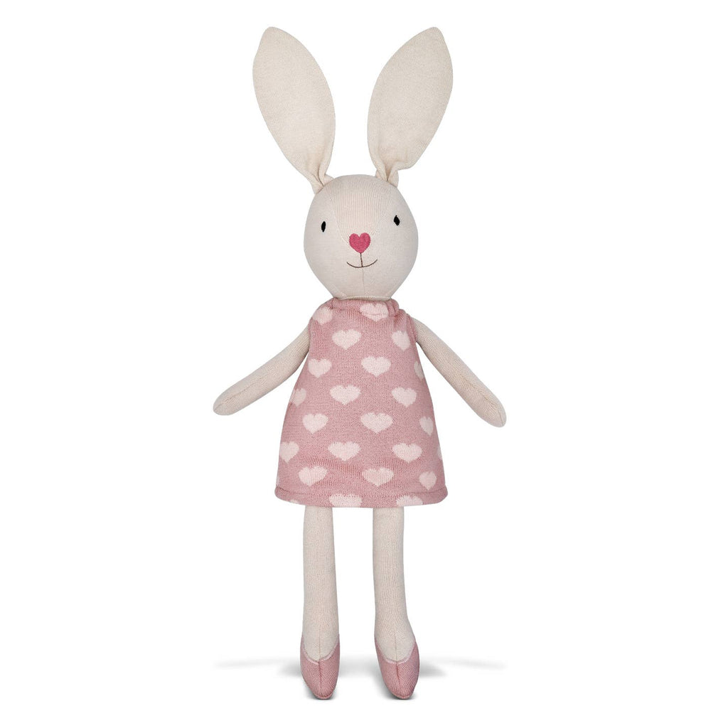 This Organic Knit Luella Bunny is perfect for any hopping good time! Crafted from soft, organic material, this bunny companion is great for cuddling Hop to it and grab one today!