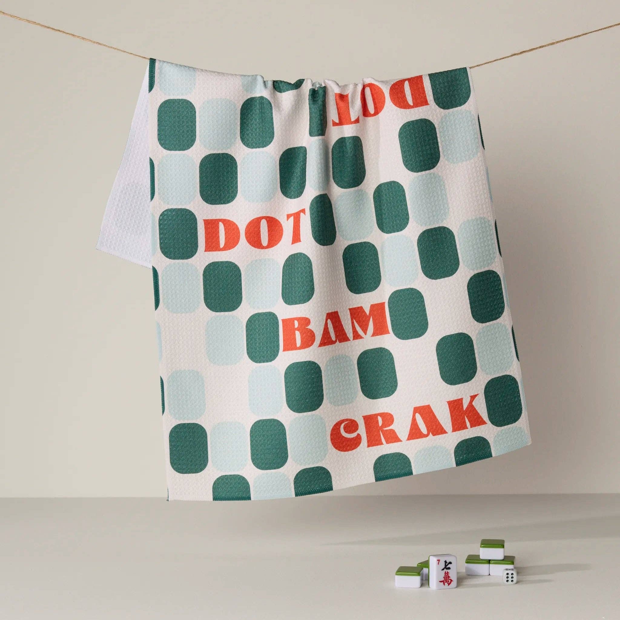 Cypress Tile Talk Tea Towel - Mahjong