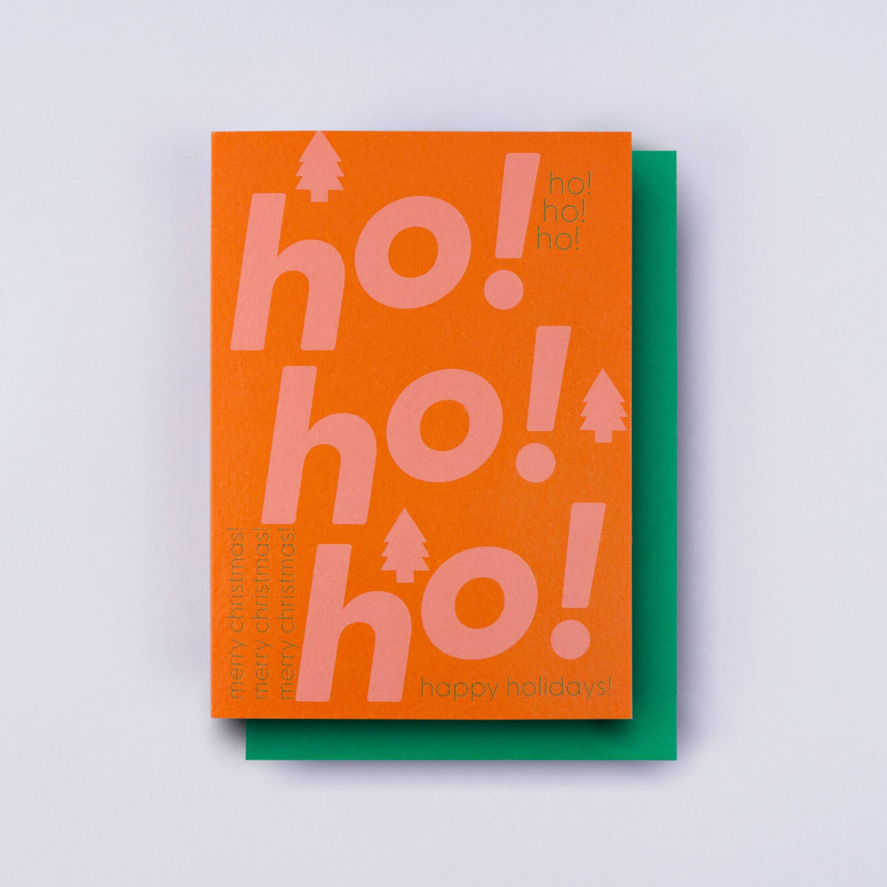 This graphic Christmas card is blank on the inside, leaving plenty of room for a personalized message! It’s an A6 card, printed in the UK on 300gsm FSC certified paper with a hammered texture, which enhances its rich colors. Comes with a green envelope and is packed in a biodegradable bag.