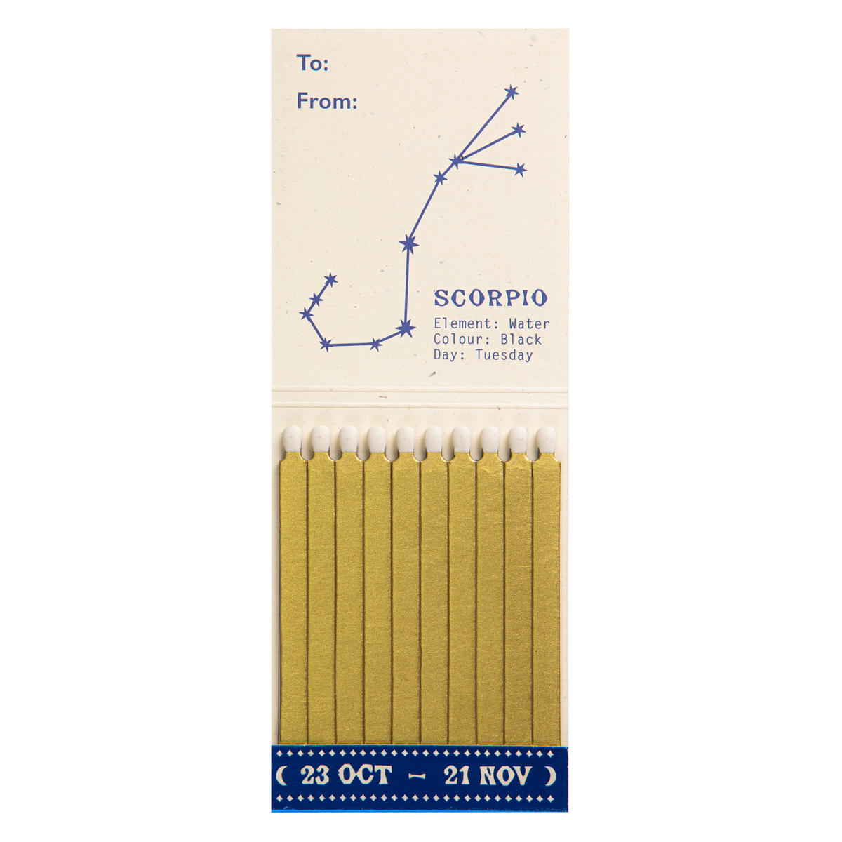 Scorpio Zodiac Matchbook