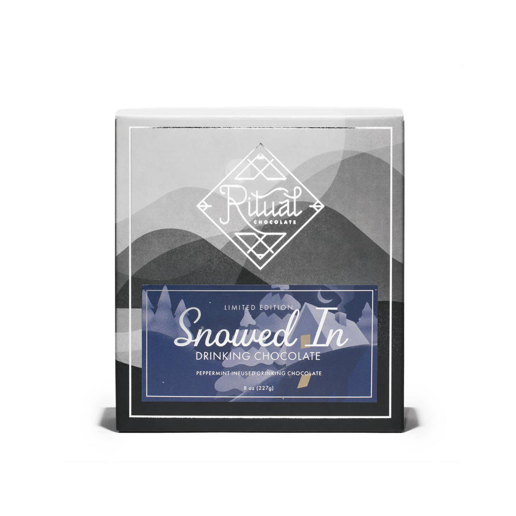 Snowed in Drinking Chocolate: Snowed In Drinking Chocolate is a true winter indulgence that will warm you up from the inside out! Our delectable chocolate has been infused with organic peppermint for the quintessential flavor combination we all know and love around the holidays. We’ve created the ultimate treat to enjoy on a snowy day, snuggled up in a cozy blanket with your loved ones. 
