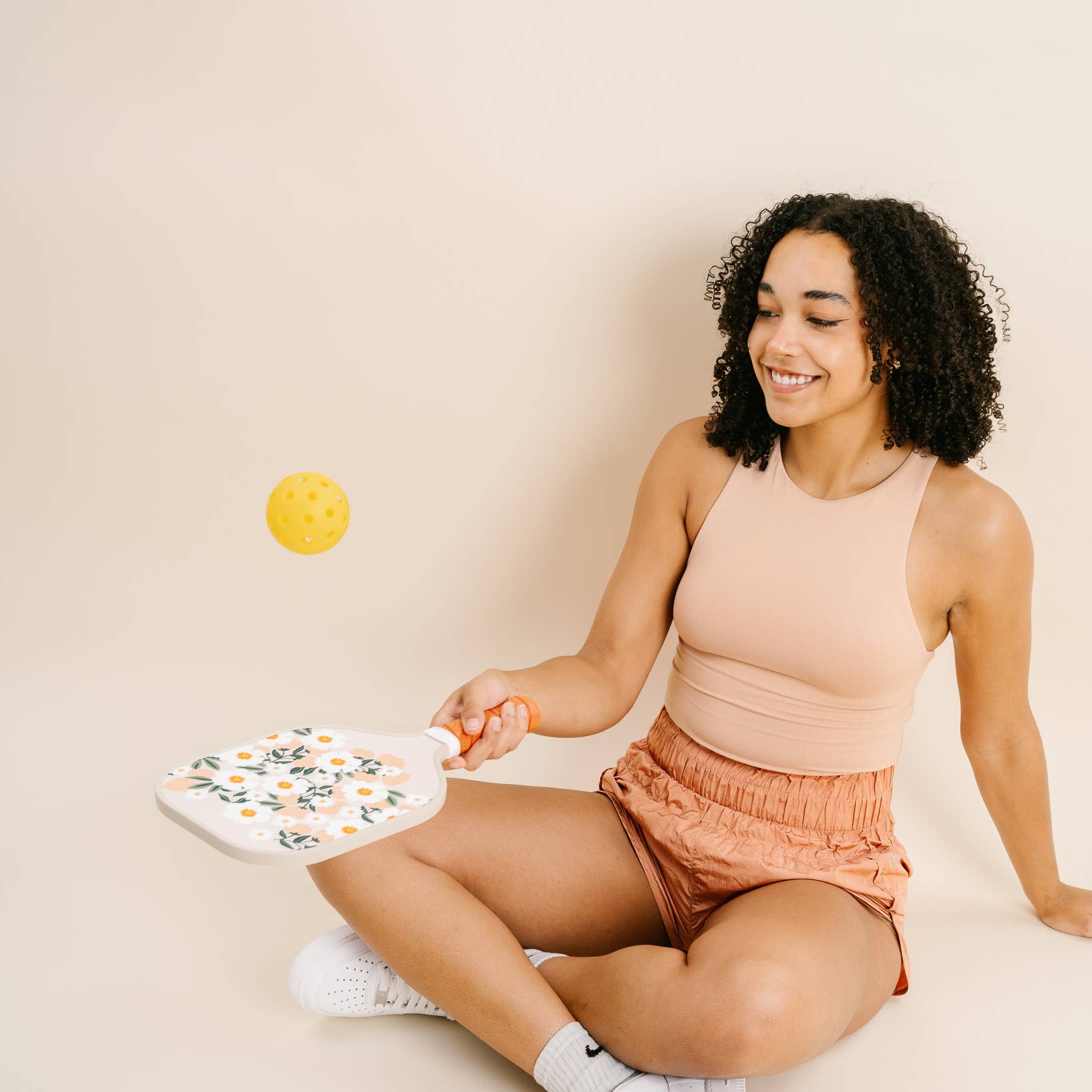 Pickleball Paddle - Pink Flower Talk