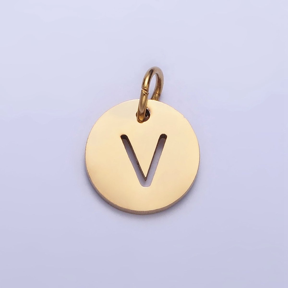 Round Initial Cut-out Charm