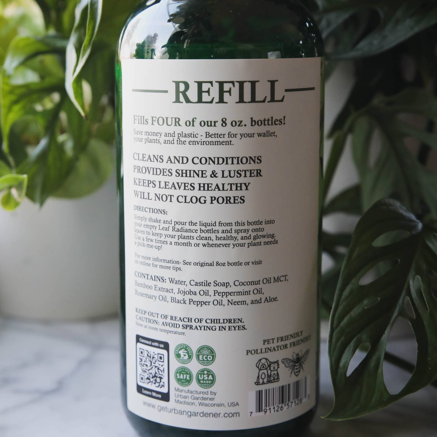 Leaf Radiance 32oz Refill Bottle - Ready To Use Leaf Cleaner