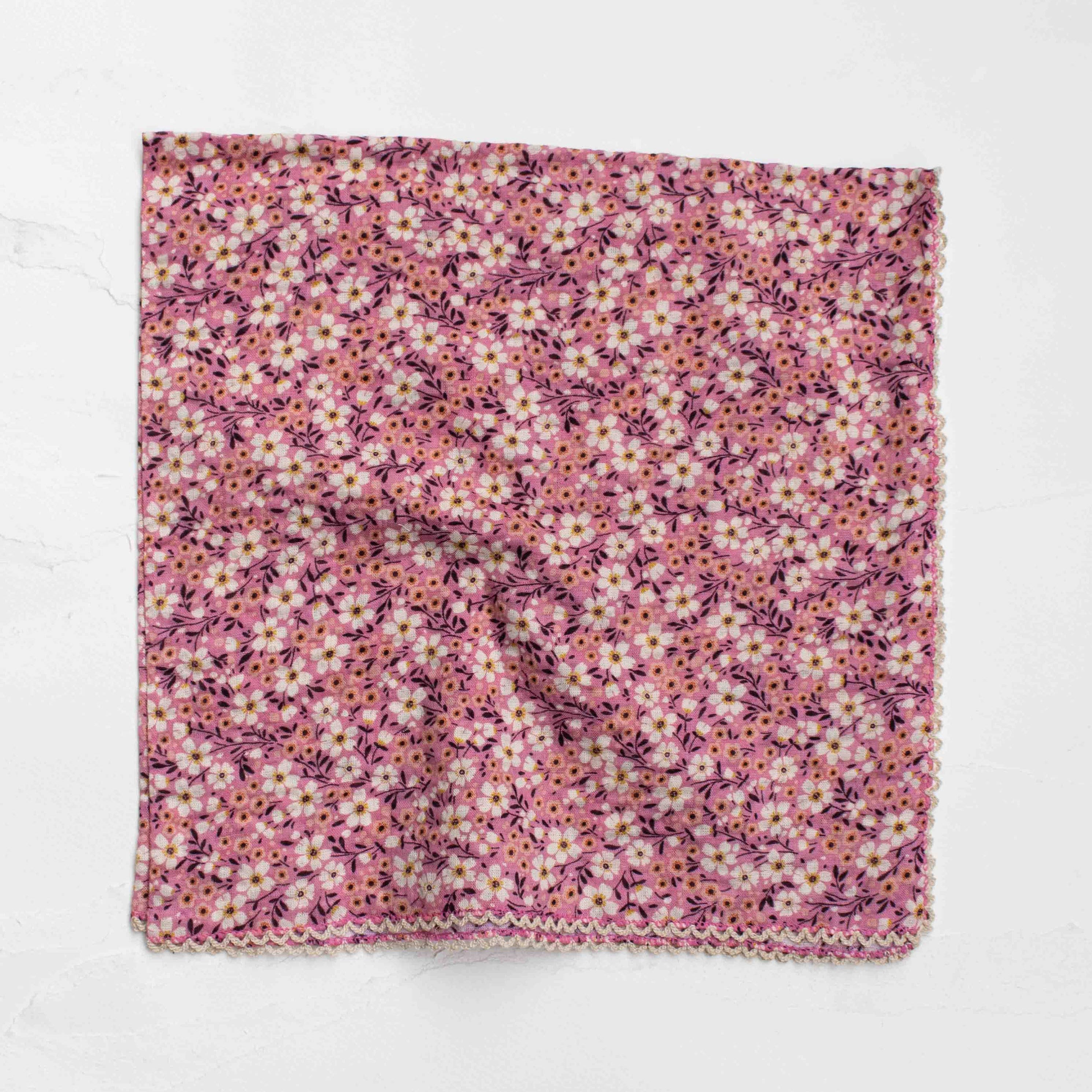 Dainty Floral Print Scarf  - pink
