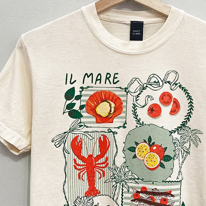 Cropped Italia Coquette Stamps Tee