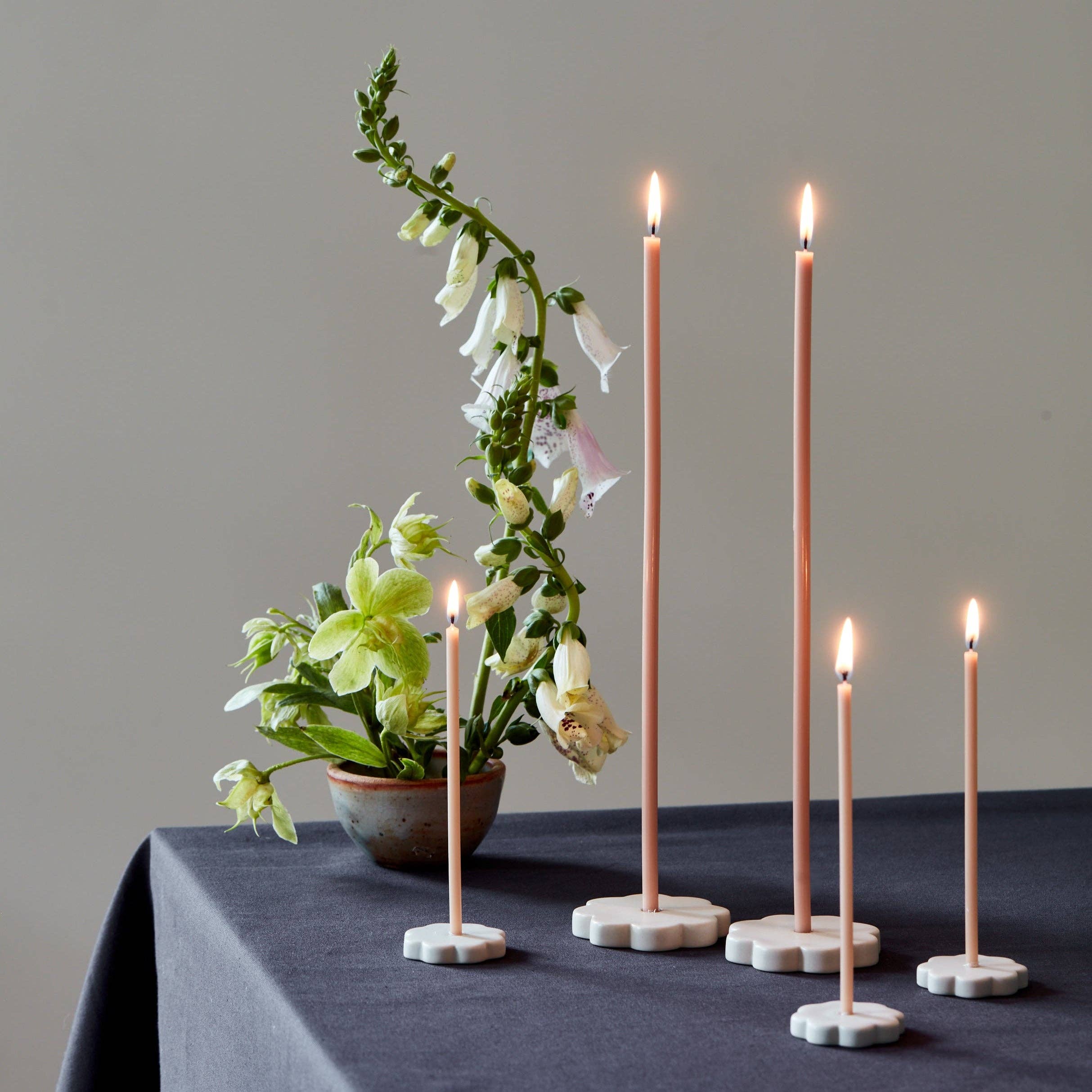 13.5" Beeswax Dipped Long Stem Candles