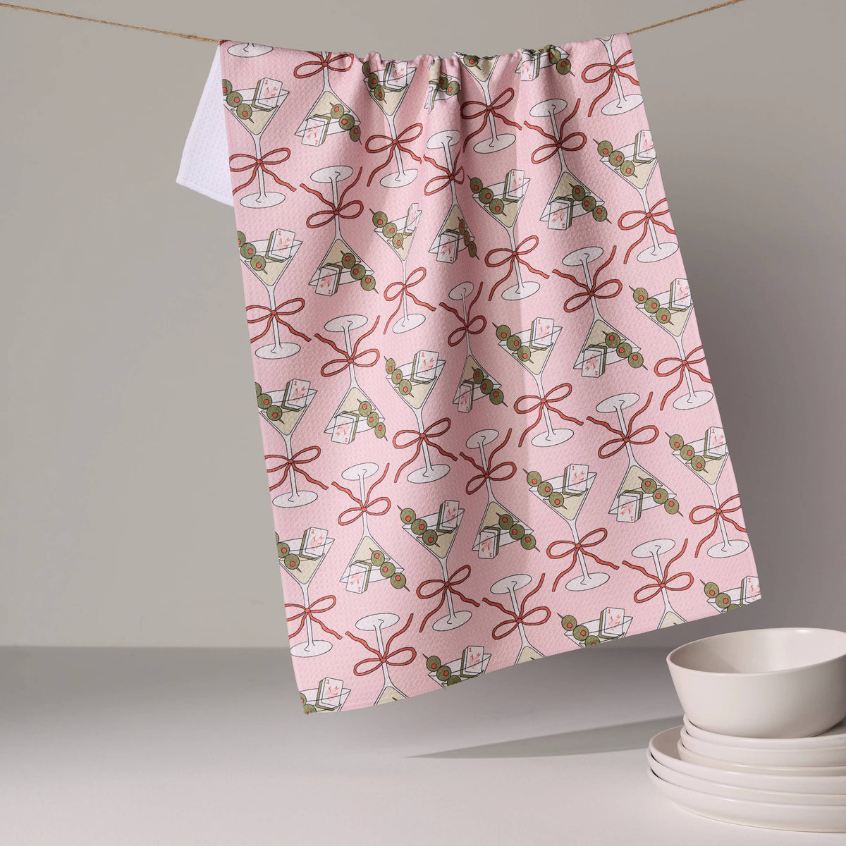 Flower-tinis Tea Towel - Mahjong
