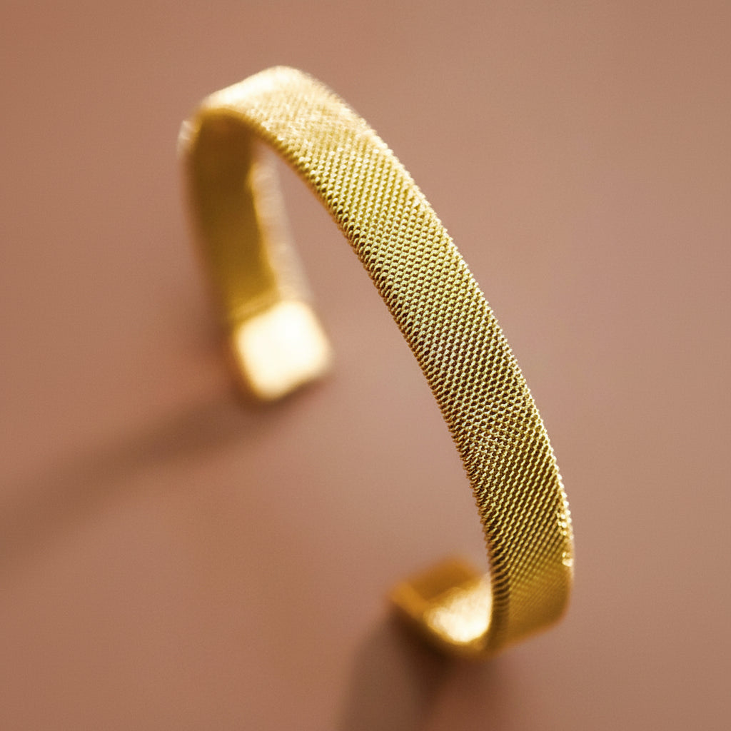 Gold cuff bracelet
