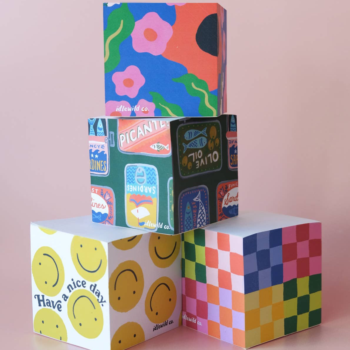 Tinned Fish Sticky Note Cube