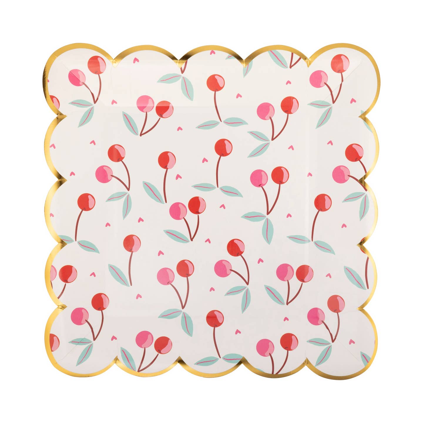 Sweeten your Valentine's dinner with our Cherries Plate! This whimiscal addition to your table features a playful design of cherries, adding a pop of color and fun to your meal. Perfect for any cherry lover, it's a plate worth cherishing!