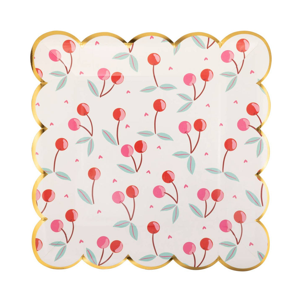 Sweeten your Valentine's dinner with our Cherries Plate! This whimiscal addition to your table features a playful design of cherries, adding a pop of color and fun to your meal. Perfect for any cherry lover, it's a plate worth cherishing!