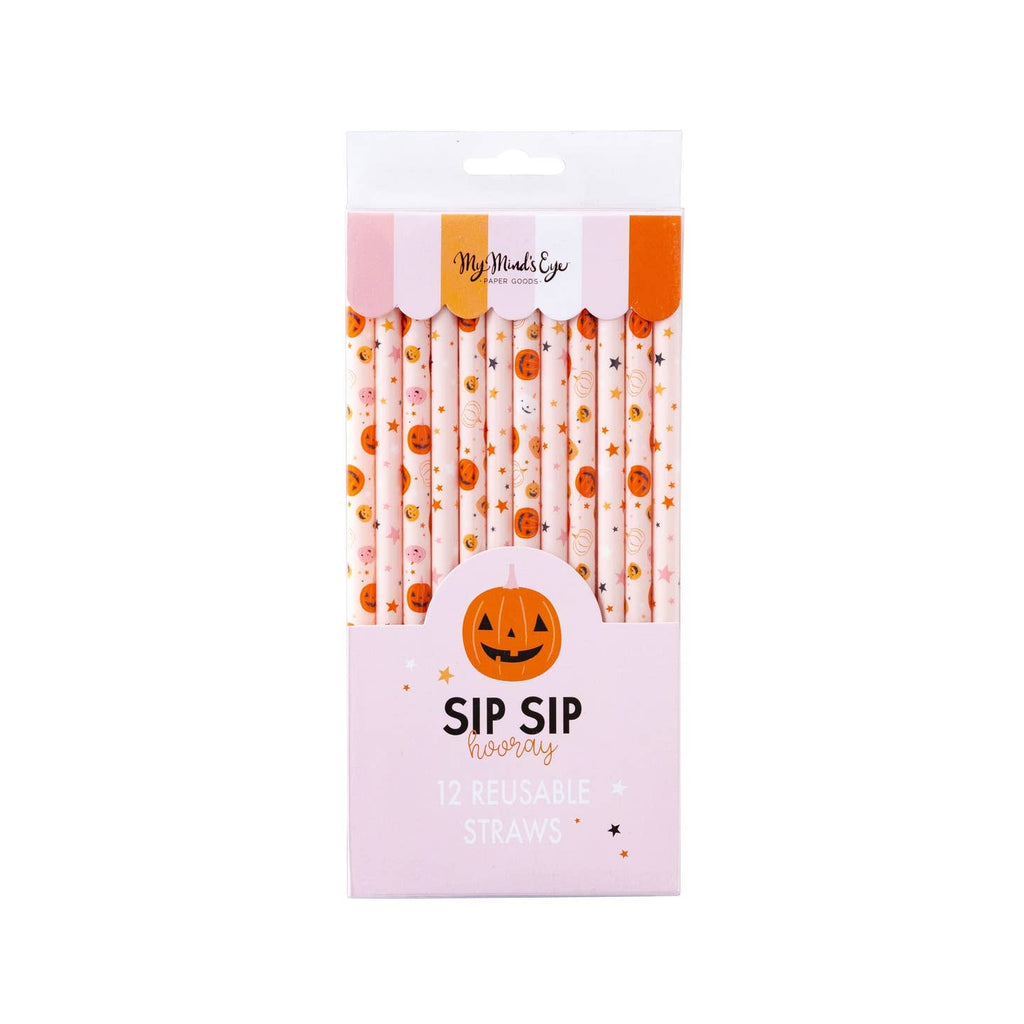 Ditch the plastic straws and go for something more fun! These Pink/Orange Pumpkins Reusable Straws will spook away your thirst in a jiffy. Perfect for a Halloween party or anytime you want to add a bit of boo-tiful vibes to any drink. So, what are you waiting for? Get this straw-esome item and quench the straw-thirst of your drinks!