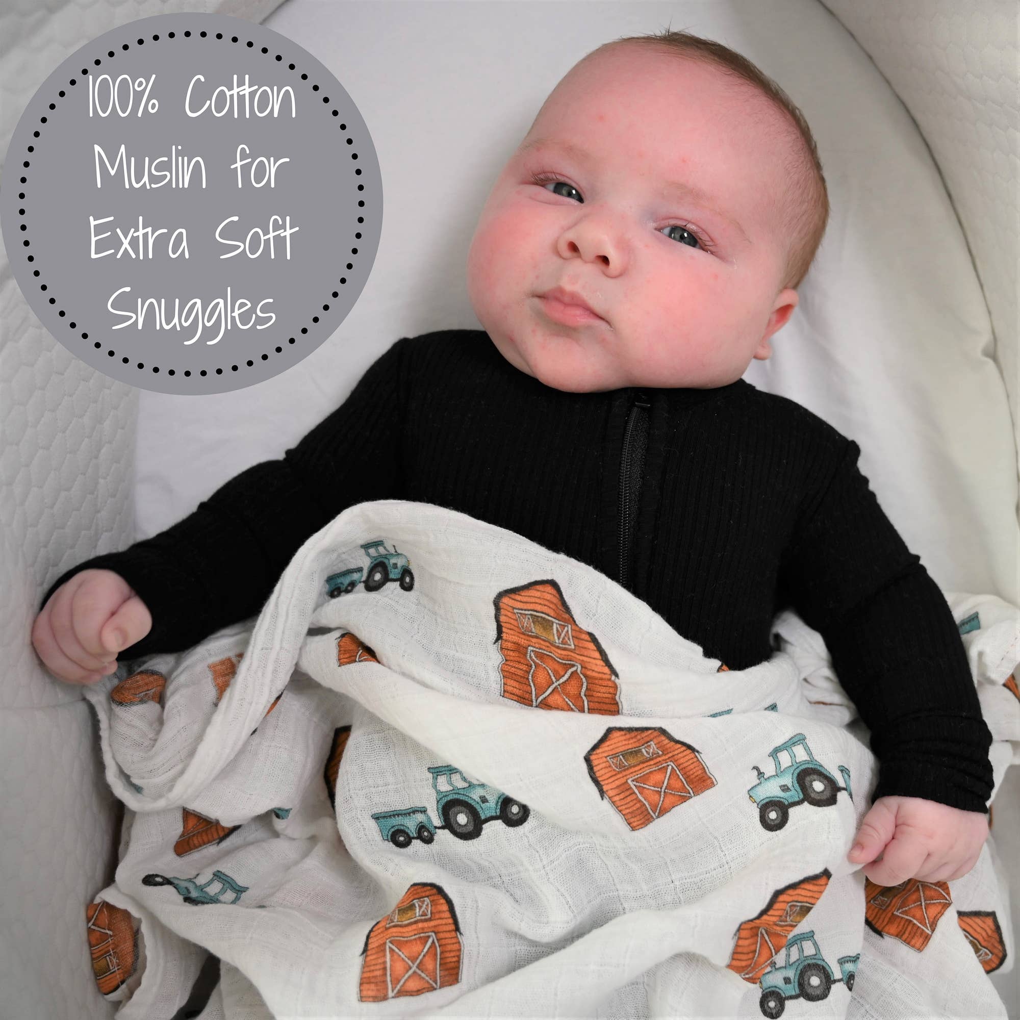 How We Roll Baby Muslin Swaddle Blanket