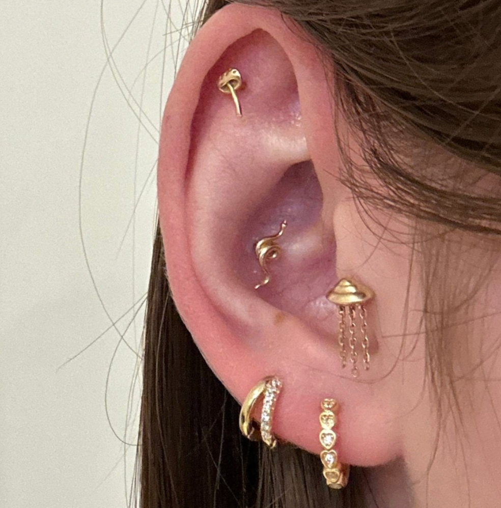 Regio Heart Hoop Earrings