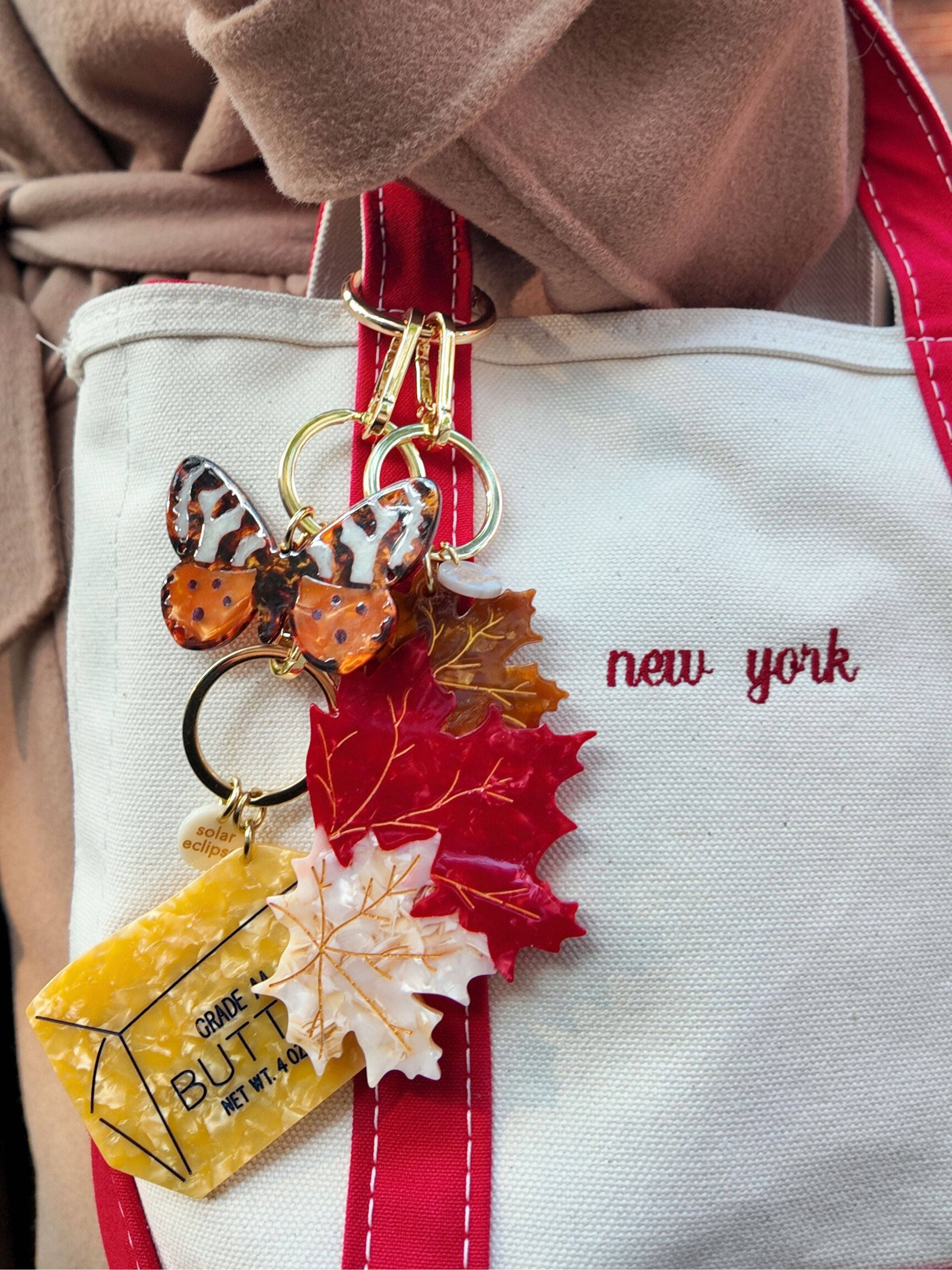 Hand-painted Butter Bag Charm + Keycharm
