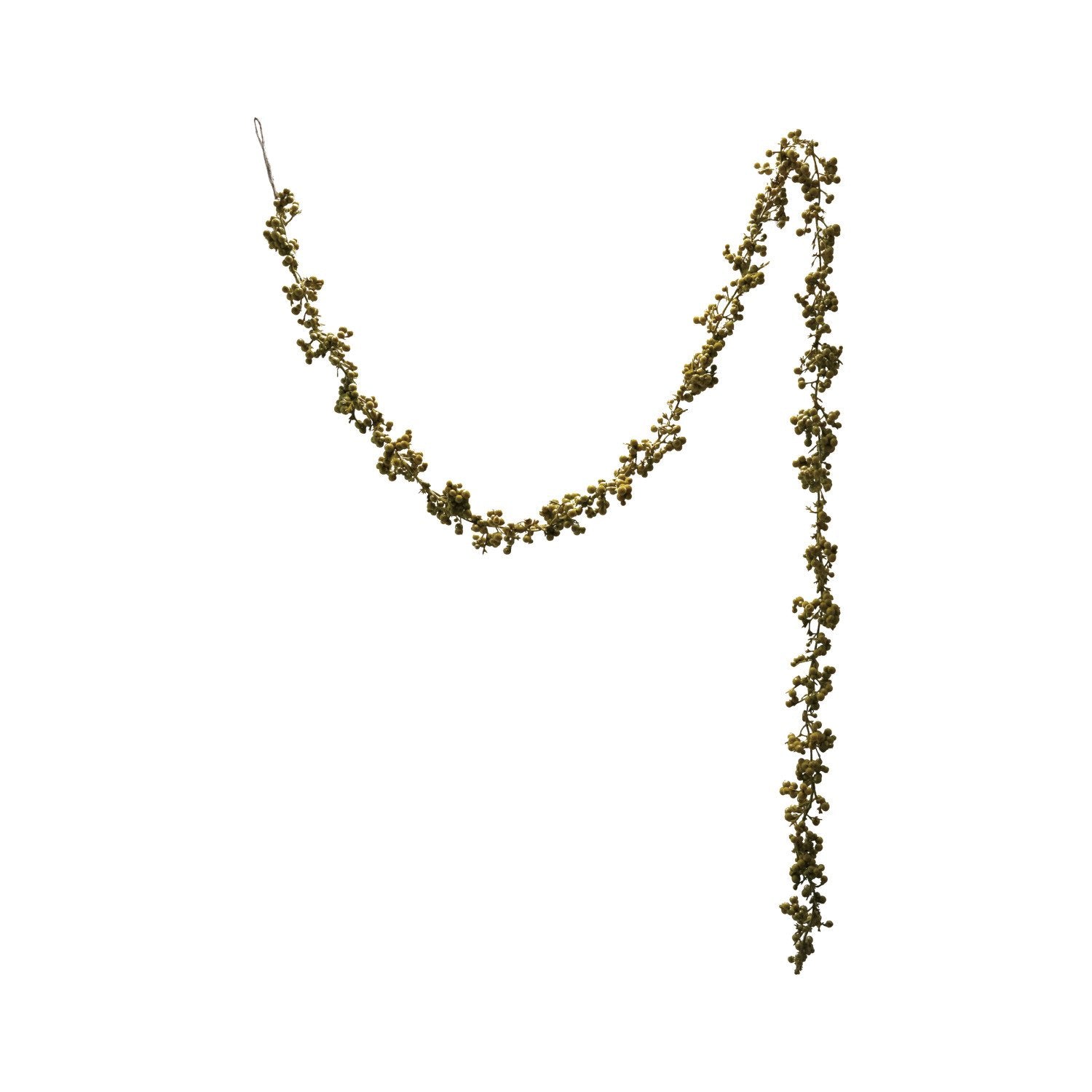 72"L x 1"H Flocked Foam Ball Garland, Mustard Color
