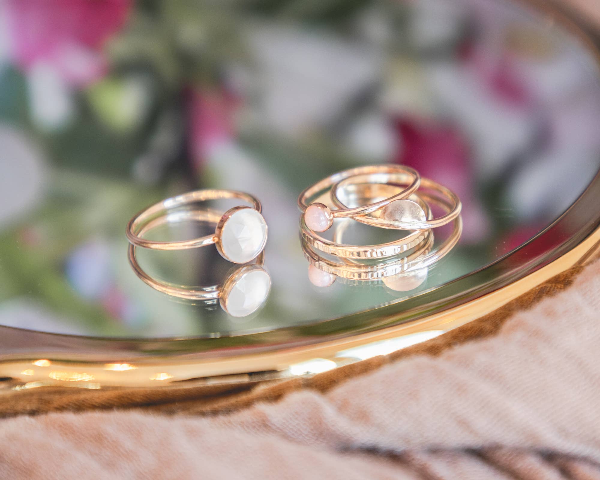 Textured Lines Ring Simple Band Ring for Stacking Rings: 7 / Sterling Silver