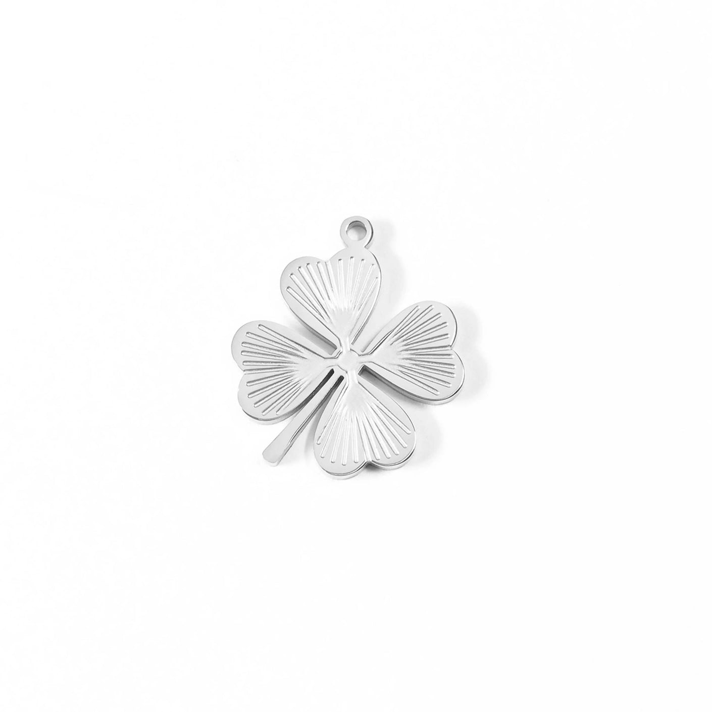 Sunburst Four Leaf Clover Charm
