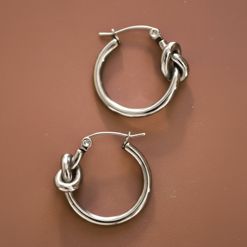 Knot Hoop Earrings