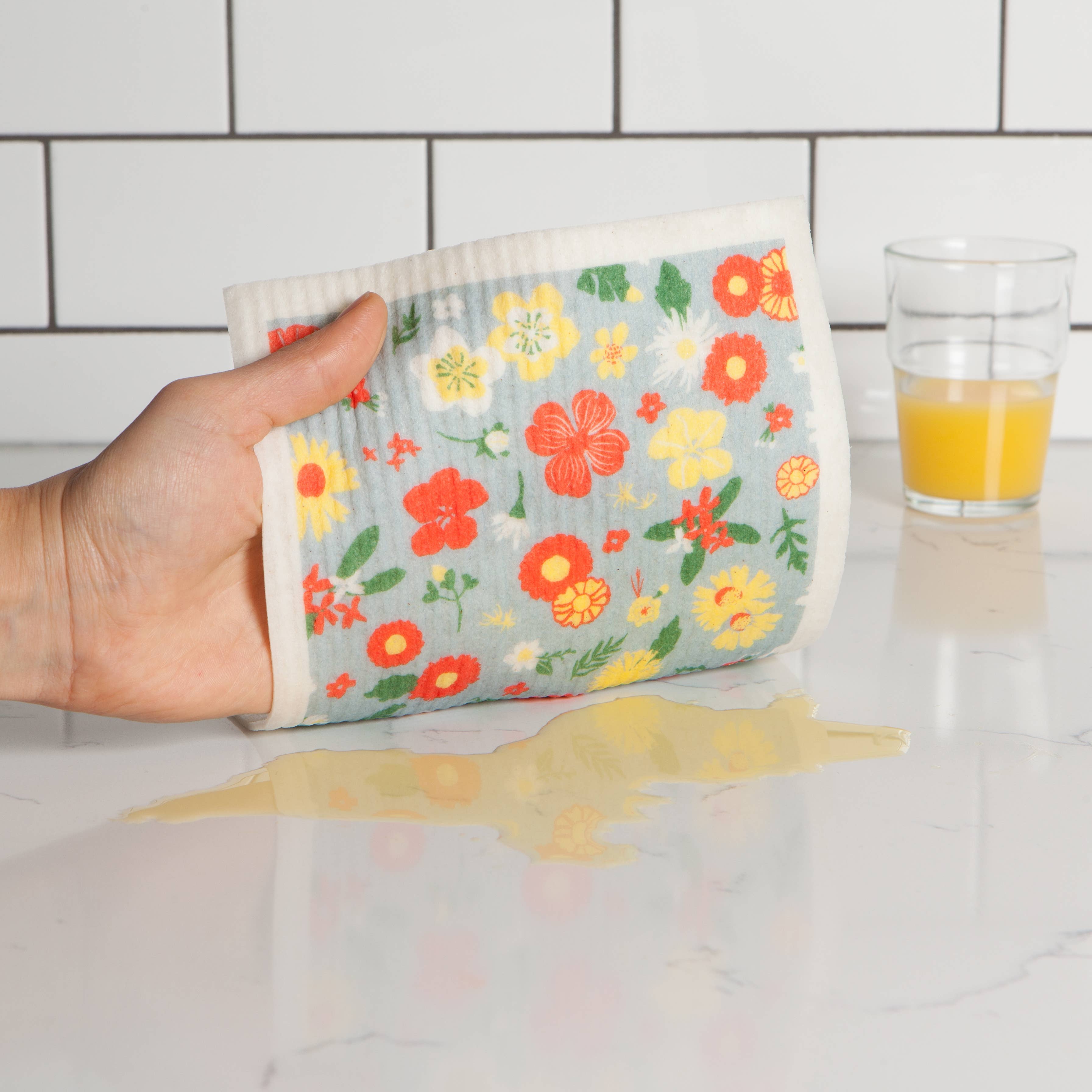 Flowers Of The Month Swedish Dishcloth