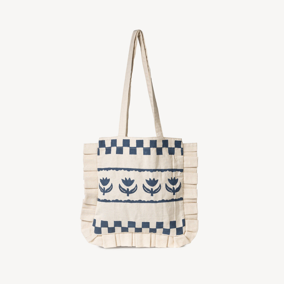 Hand-Carved Wood Blocks + Canvas Bag