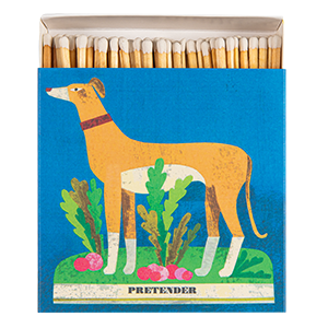 Whippet and Radishes Square - Safety Matches