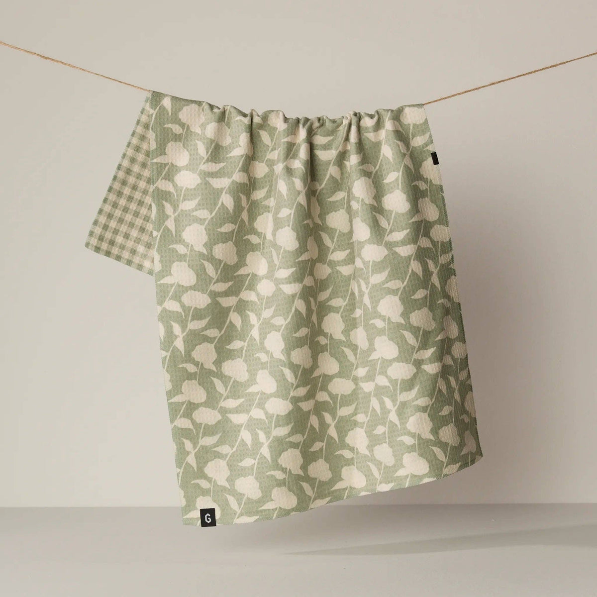 Sage Blossom Luxe Kitchen Towel