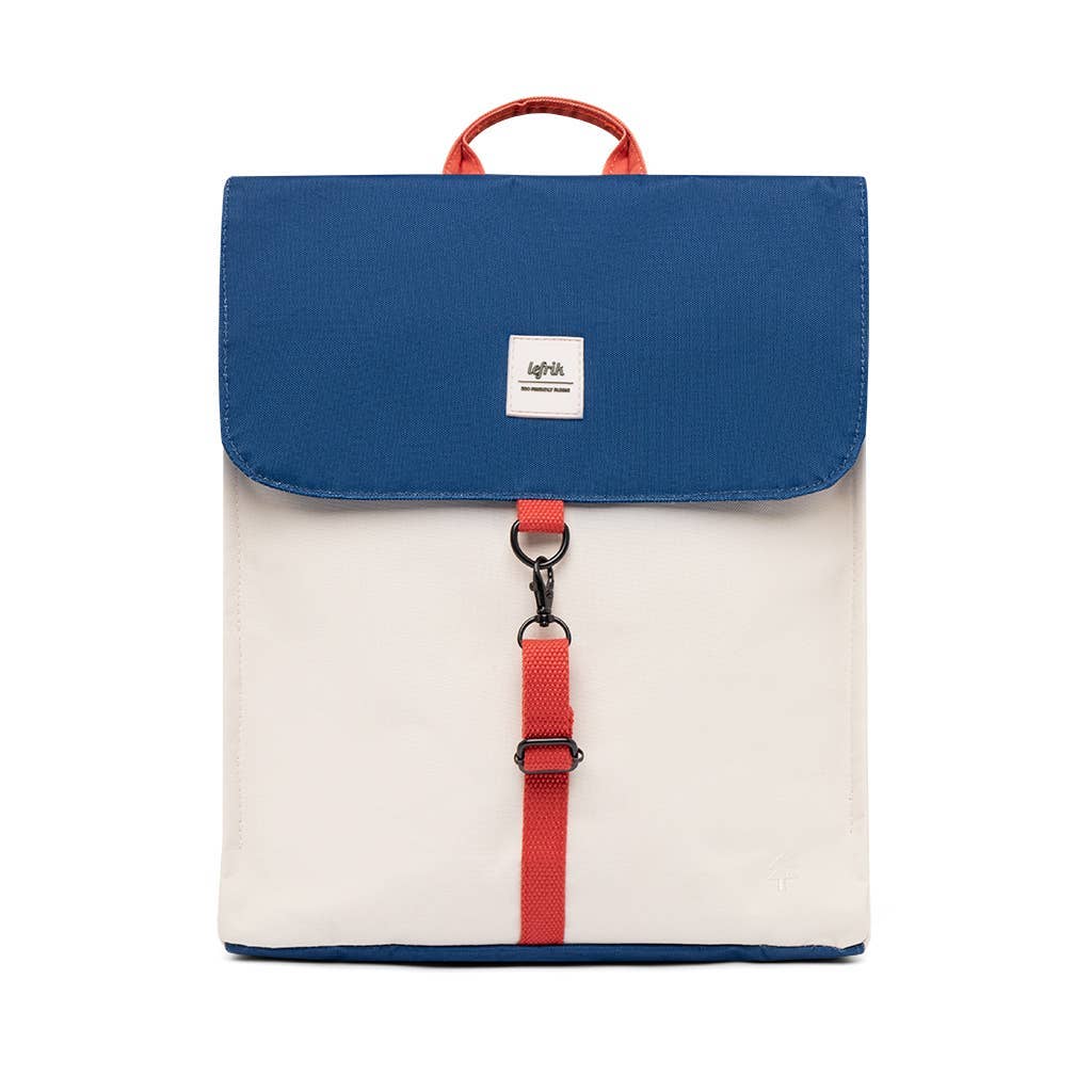 The handy mini comes with a metal hook closure. the cotton adjustable shoulder straps makes it a comfortable backpack to carry around for both, adults and kids. its slim profile and the water-resistant fabric makes it the perfect choice for daily needs.