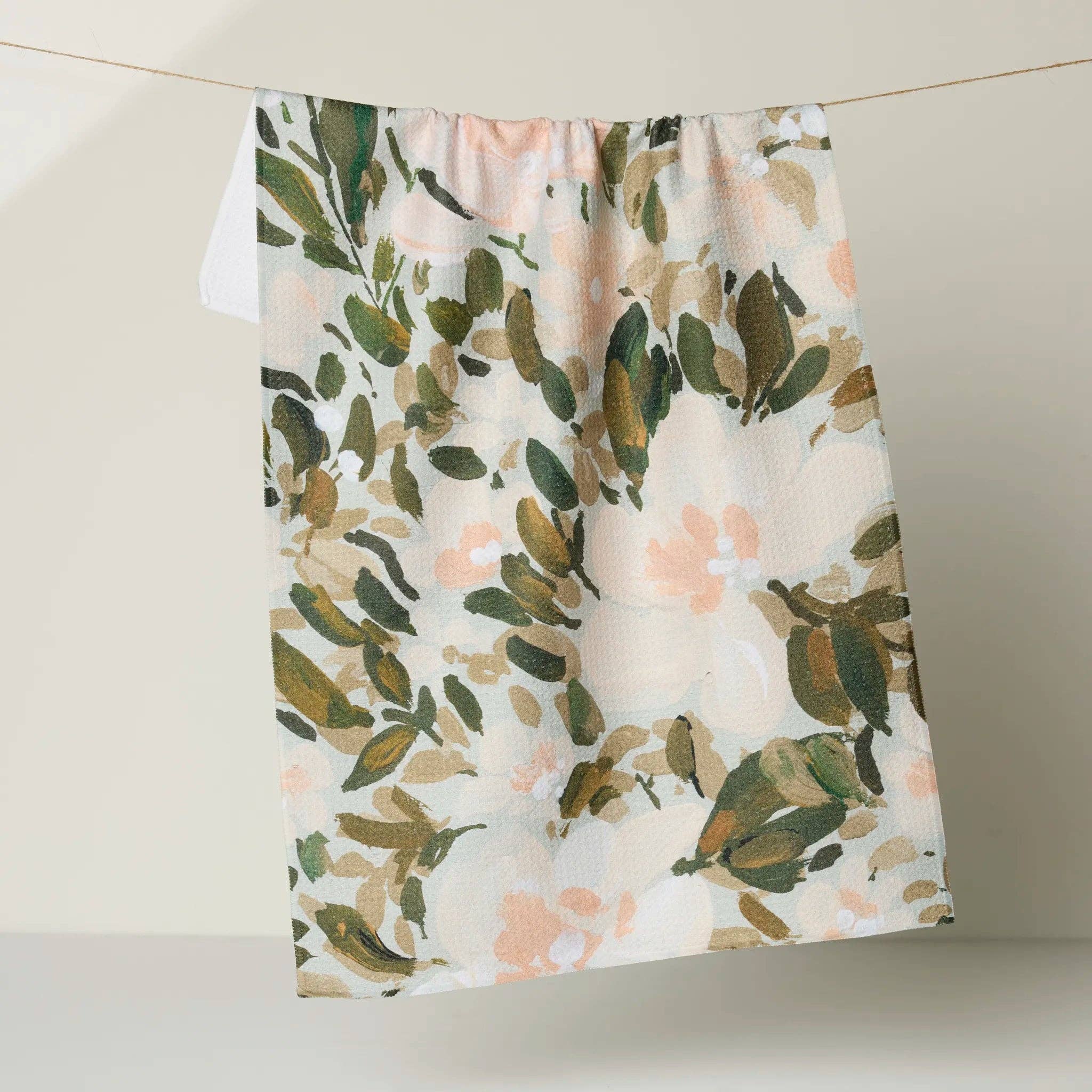 Painted Blossoms Tea Towel