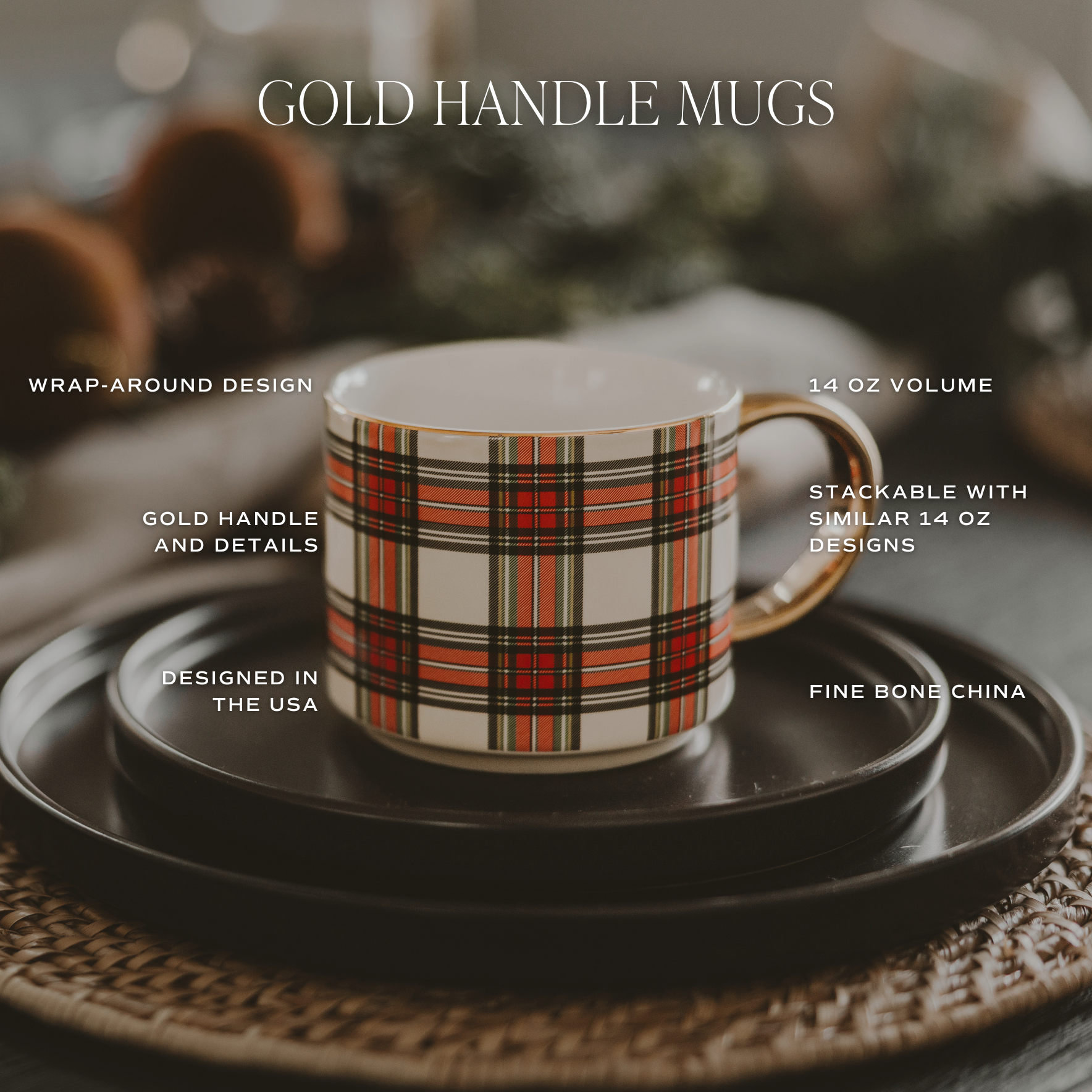 Red Plaid Coffee Mug