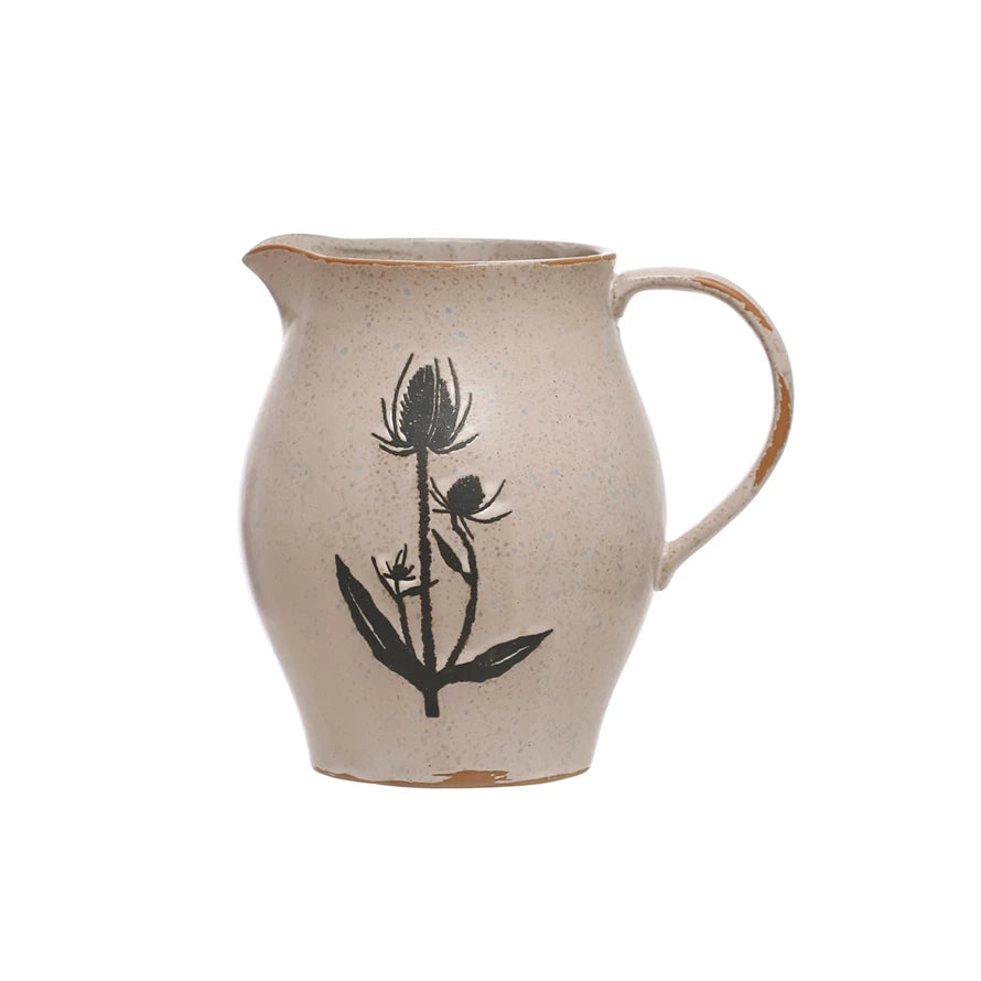 This pitcher stands out among regular pitchers with an irresistible floral debossed design. It's perfect for serving your ice-cold drinks to your guests while adding a touch of whimsy to your table setting. Cheers to cool drinks and cute pitchers!