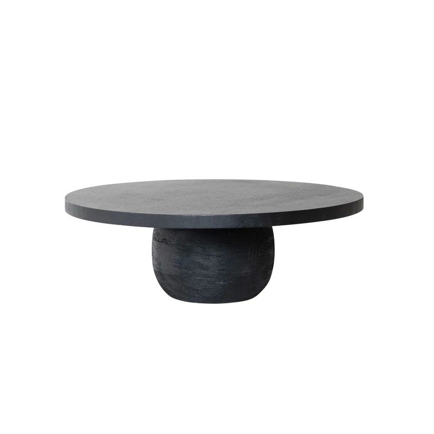 Black Mango Wood Pedestal
