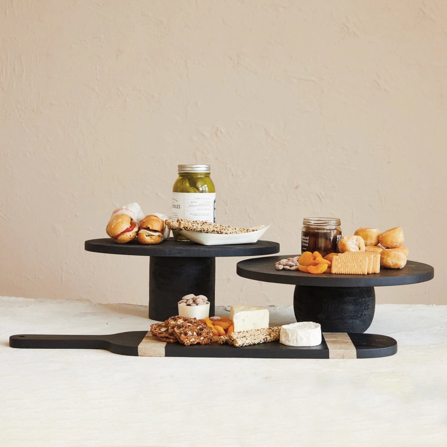 Black Mango Wood Pedestal
