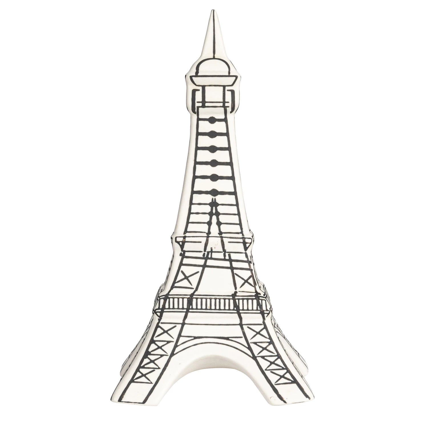 Hand-Painted Stoneware Bisque Eiffel Tower Vase