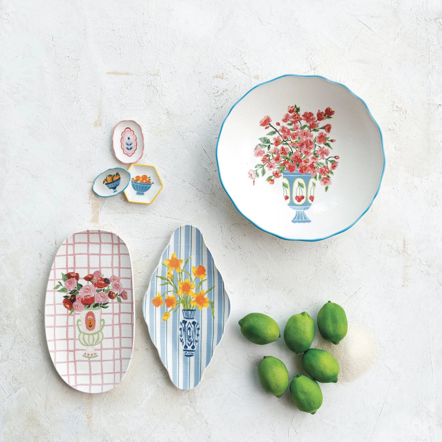 This Teeny Tiny Textured Stoneware Dish is a must-have for any fruit lover! Crafted with intricate detailing, this dish is perfect for serving up your trinkets or using as a decorative piece. Its small size makes it perfect for any space, while its stoneware material ensures durability.