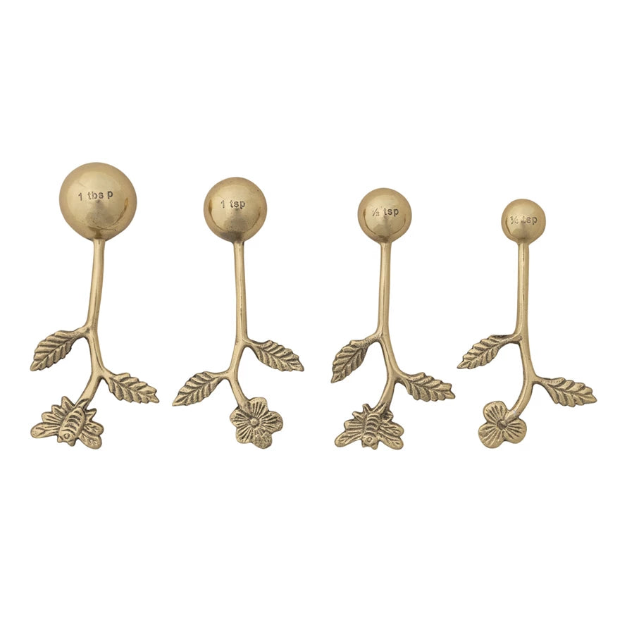 Measuring Spoons with Flowering Handles - Set of 4