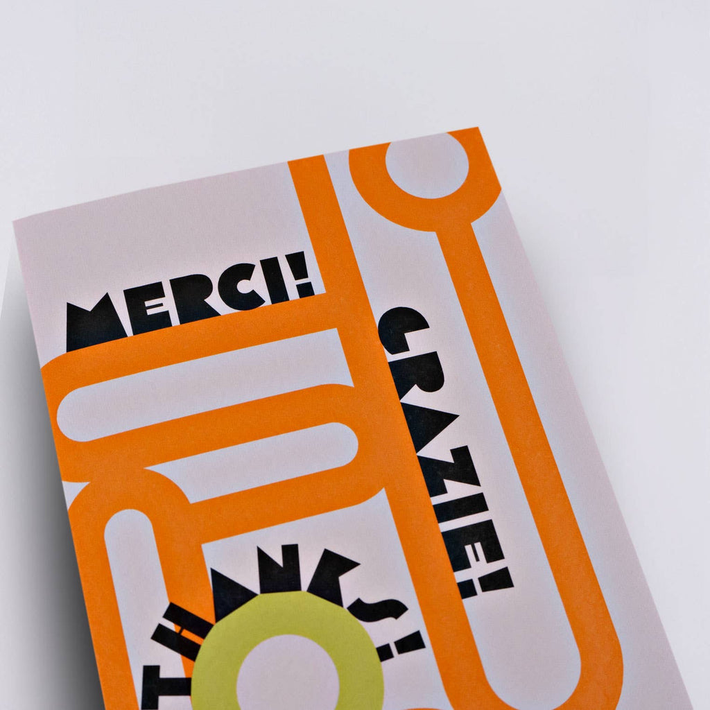 This graphic thank you card is blank on the inside, leaving plenty of room for a personalized message! It’s an A6 card, printed in the UK on 300gsm FSC certified paper with a hammered texture, which enhances its rich colors. Comes with a lilac envelope and is packed in a biodegradable bag.