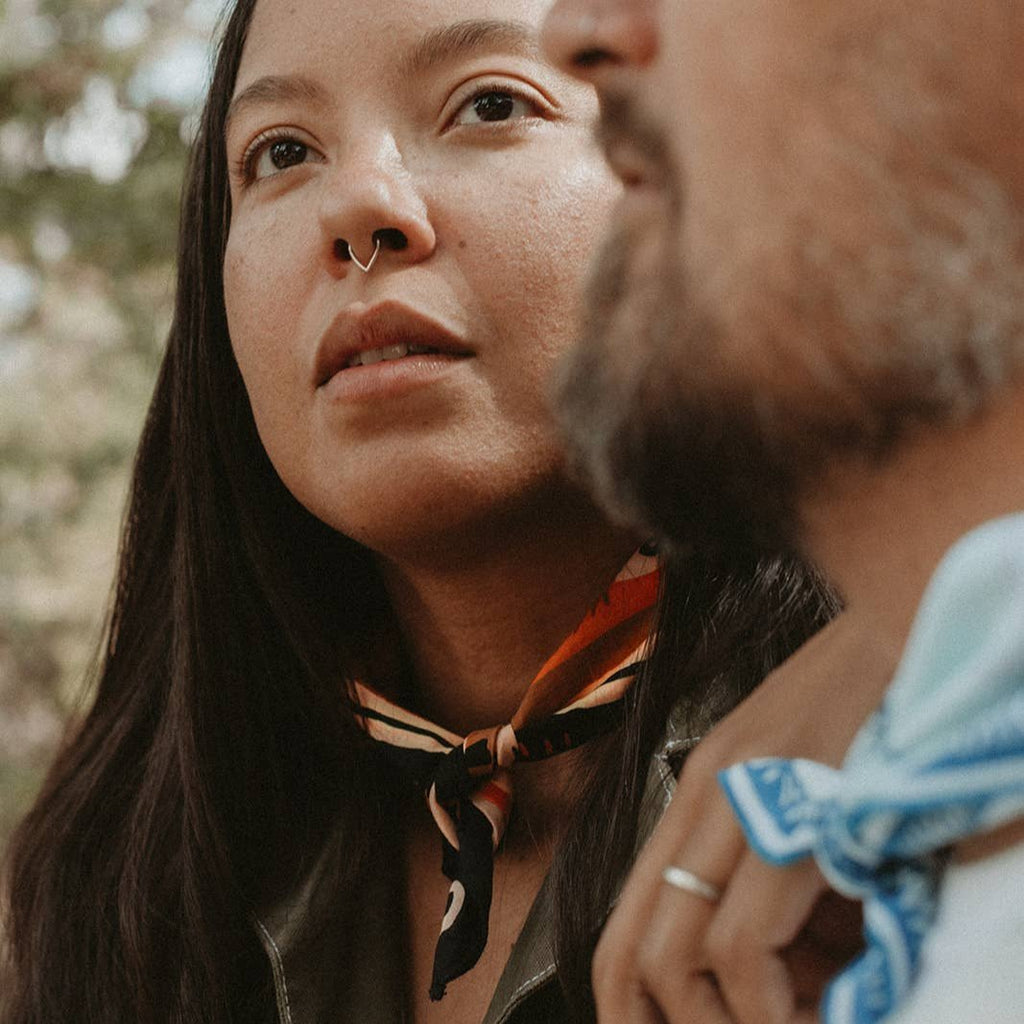 Unleash your wild side with "Wild Dwelling": the organic cotton bandana that's good for both you and the environment. Made with 100% certified organic cotton, this versatile bandana is perfect for accessorizing while reducing your carbon footprint. Embrace nature's style with "Wild Dwelling".