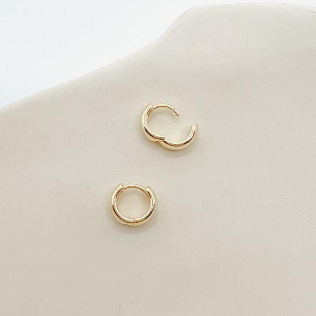Small gold plated stainless steel hoops