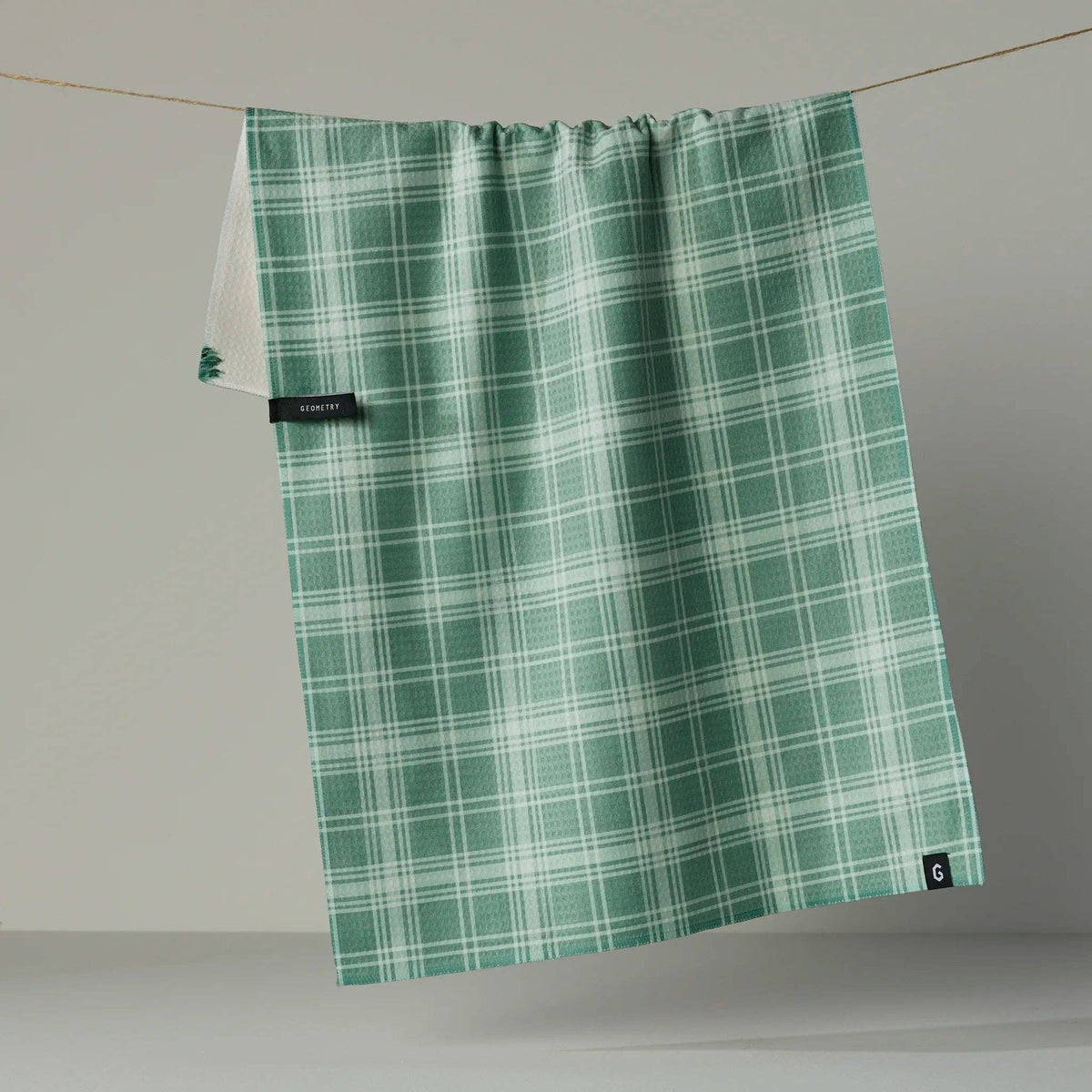 Pine Grove Luxe Kitchen Towel- GREEN PLAID