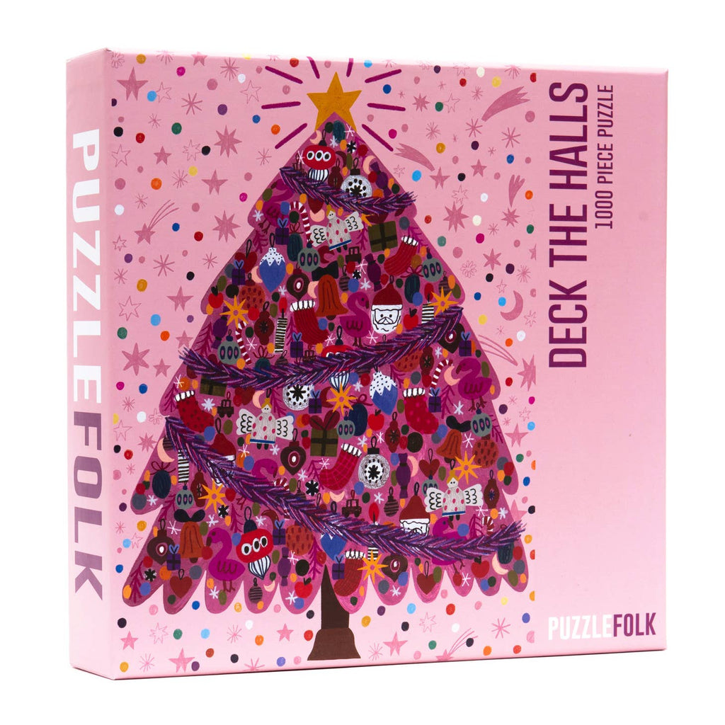 How many ornaments are too many? Asking for a friend... Get into the holiday spirit with this fun Christmas tree puzzle.     Product Info  1000 piece puzzle  Finished puzzle dimensions  20" x 27"  Box dimensions  9" x 9" x 2