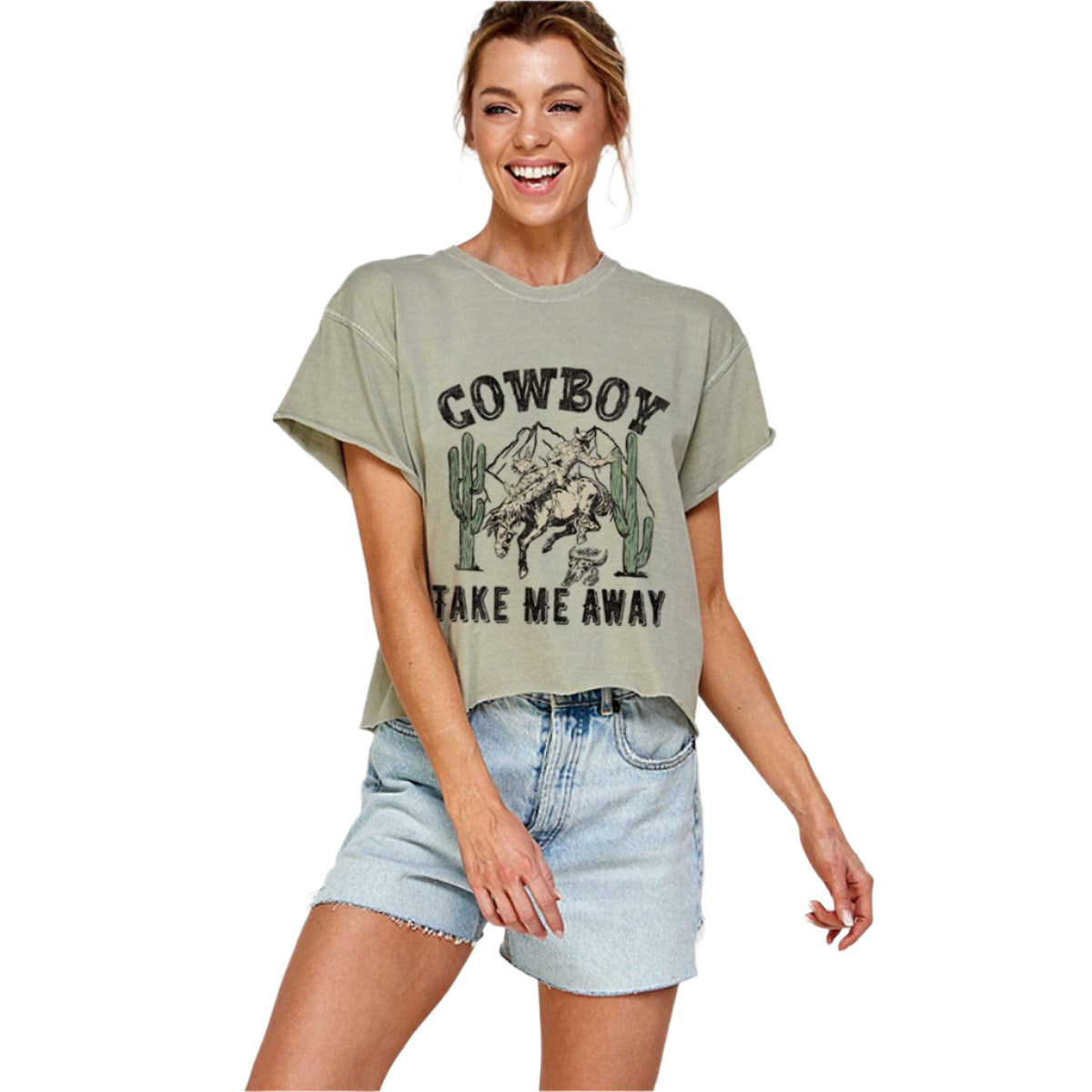 Cowboy Take Me Away Vintage Graphic Tee