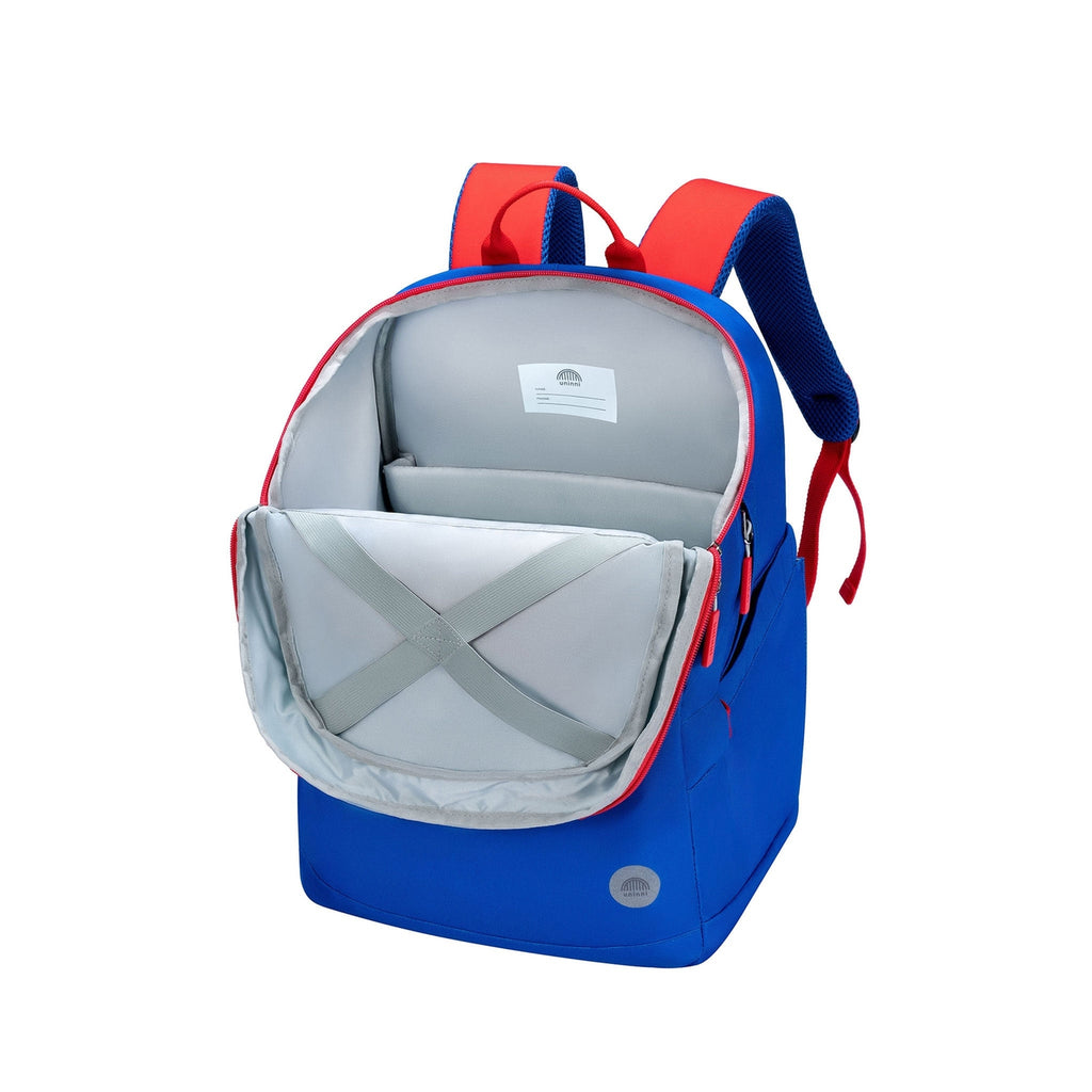 Get ready to carry your belongings in style with the Bailey Backpack in Blue Color Block With its sleek design and durable construction, this backpack is perfect for any adventure. Plus its the Blue Color Block color adds a touch of fun to any outfit. Don't miss out on this must-have accessory!
